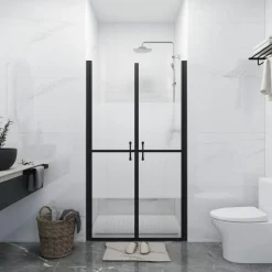 vidaXL Fontanería-Puerta de ducha ESG medio esmerilado (68-71)x190 cm