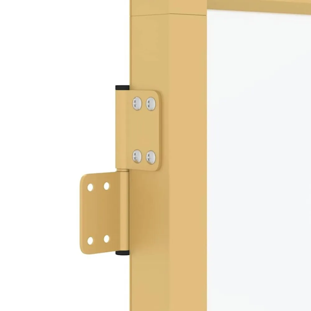 vidaXL Puerta de interior dorada vidrio templado y aluminio 76x201,5cm Dorado y mate Best