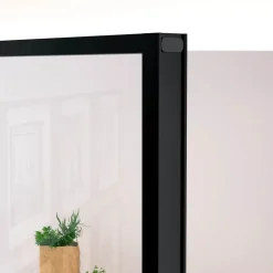 vidaXL Materiales De Construcción-Puerta de interior vidrio templado y aluminio negro 76x201,5 cm