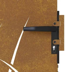 vidaXL Vallas De Jardín-Puerta de jardín acero corten diseño hierba 85x75 cm