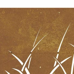 vidaXL Vallas De Jardín-Puerta de jardín acero corten diseño hierba 85x75 cm