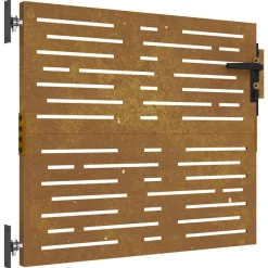 vidaXL Puerta de jardín acero corten diseño cuadrado 85x75 cm Sale