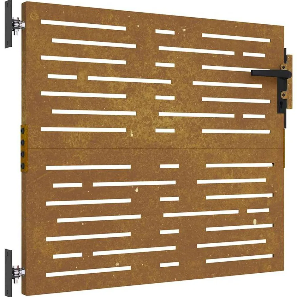 vidaXL Puerta de jardín acero corten diseño cuadrado 85x75 cm Sale
