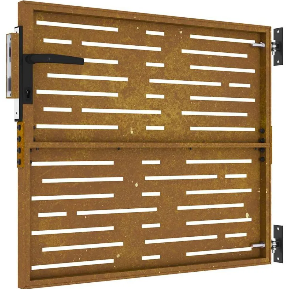 vidaXL Puerta de jardín acero corten diseño cuadrado 85x75 cm Sale