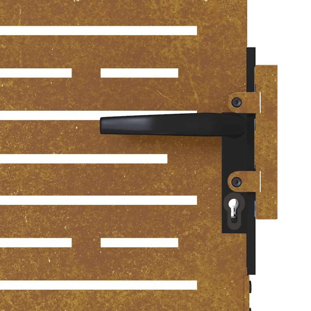 vidaXL Puerta de jardín acero corten diseño cuadrado 85x75 cm Sale