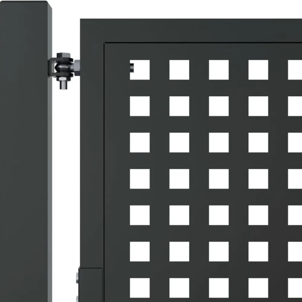 vidaXL Vallas De Jardín-Puerta de jardín Antracita 100x75 cm Acero