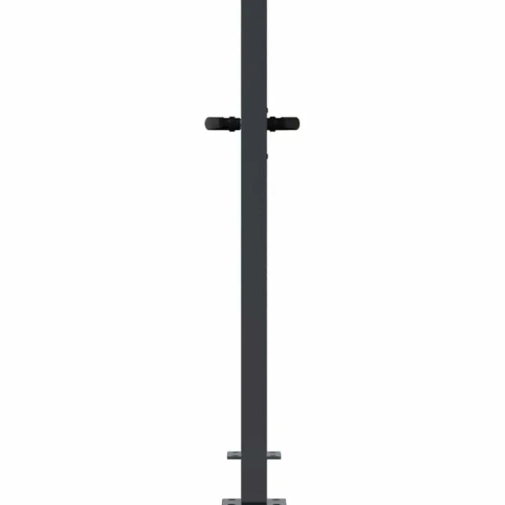 vidaXL Vallas De Jardín-Puerta de jardín antracita 100x75 cm acero diseño bambú