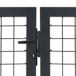 vidaXL Puerta de jardín con postes de acero 350x100 cm Antracita New
