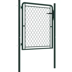 vidaXL Puerta de jardín de acero 100 x 75 cm Verde Clearance