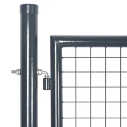 vidaXL Vallas De Jardín-Puerta de jardín de malla color 300 x 125 cm acero galvanizado