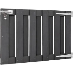 vidaXL Puerta de jardín de WPC gris 100x60 cm Clearance