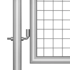 vidaXL Puerta de jardín de acero galvanizado 100 x 75 cm color plata