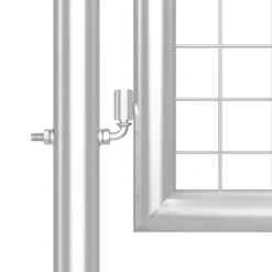 vidaXL Vallas De Jardín-Puerta de jardín de malla color plata 300 x 125 cm acero galvanizado