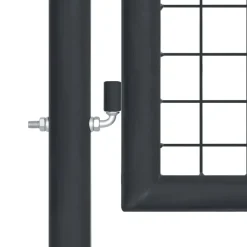 vidaXL Puerta de jardín de malla acero galvanizado 400 x 75 cm gris