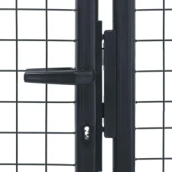 vidaXL Puerta de jardín de malla acero galvanizado 400 x 75 cm gris