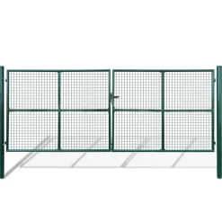 vidaXL Puerta de jardín de malla 400x150 cm Verde