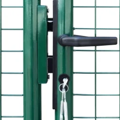 vidaXL Puerta de jardín de malla 400x150 cm Verde