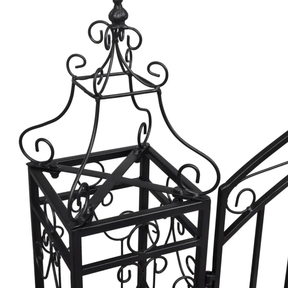 vidaXL Puerta de jardín decorativa de hierro forjado 122x20,5x134 cm Discount