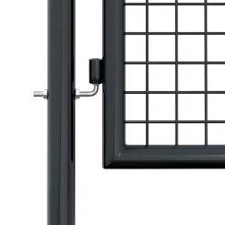 vidaXL Puerta de jardín de malla acero galvanizado 100 x 75 cm gris New