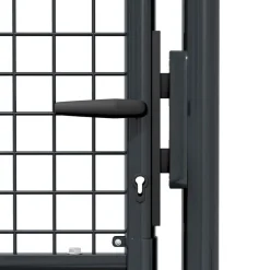 vidaXL Puerta de jardín de malla acero galvanizado 100 x 75 cm gris New