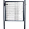 vidaXL Vallas De Jardín-Puerta de jardín de malla acero galvanizado 100x100 cm gris