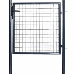 vidaXL Vallas De Jardín-Puerta de jardín de malla acero galvanizado 100x100 cm gris