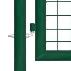 vidaXL Puerta de jardín de acero 350 x 75 cm Verde