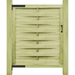 vidaXL Puerta de jardín madera de pino impregnada verde 100x125 cm Best