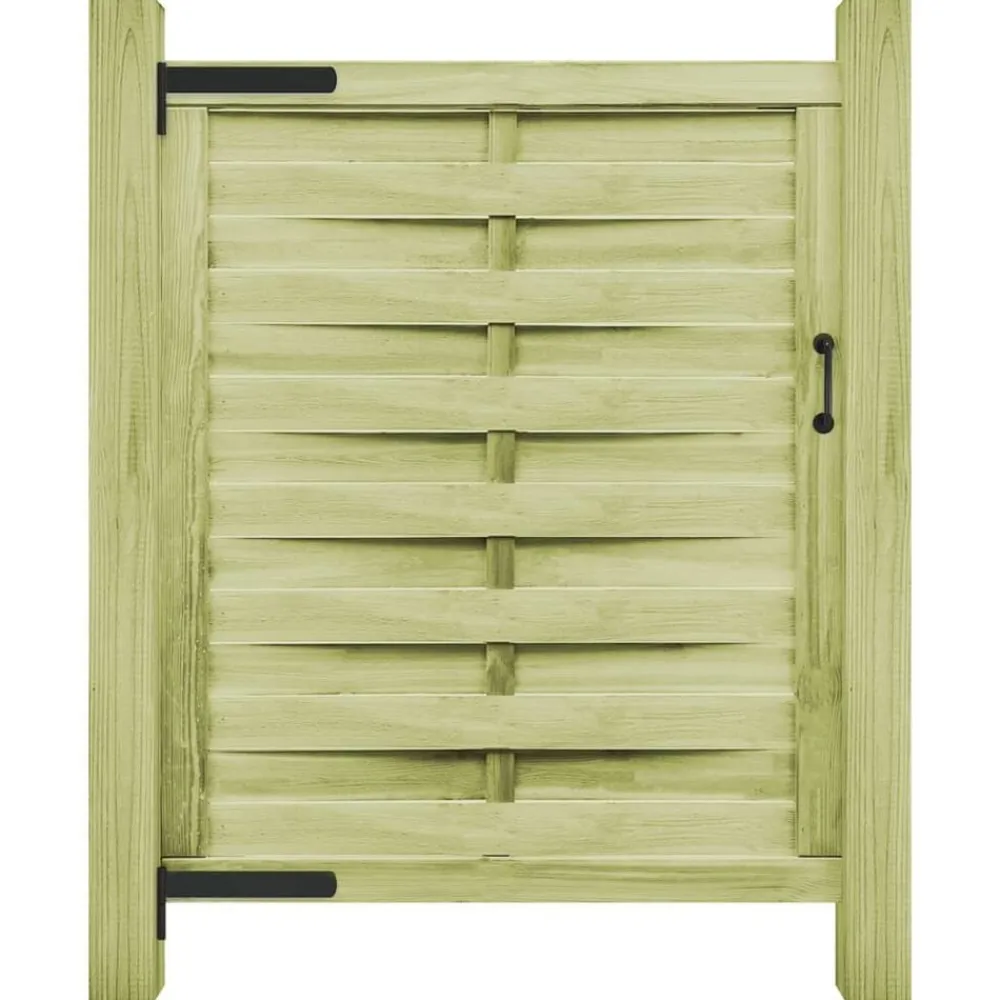 vidaXL Puerta de jardín madera de pino impregnada verde 100x125 cm Best