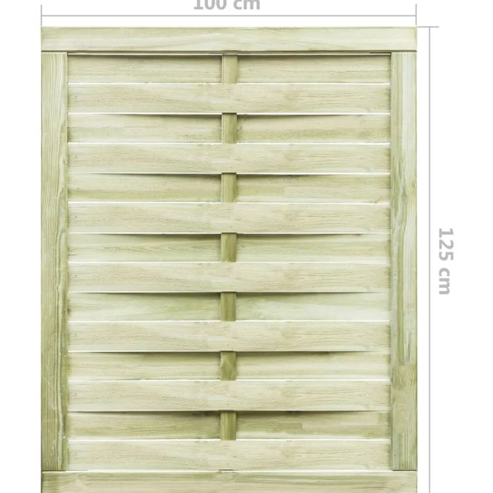 vidaXL Puerta de jardín madera de pino impregnada verde 100x125 cm Best