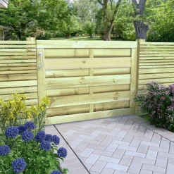 vidaXL Vallas De Jardín-Puerta de jardín madera de pino impregnada verde 100x75 cm
