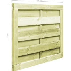vidaXL Vallas De Jardín-Puerta de jardín madera de pino impregnada verde 100x75 cm