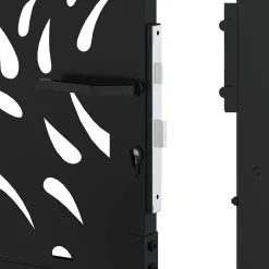 vidaXL Puerta de jardín negra 100x100 cm acero diseño llama Acero/Negro Clearance