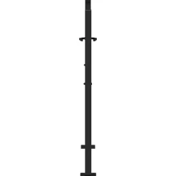 vidaXL Vallas De Jardín-Puerta de jardín negra 100x100 cm diseño de hojas de acero