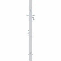 vidaXL Puerta de jardín Plateado 85 x 97 cm Acero inoxidable Online