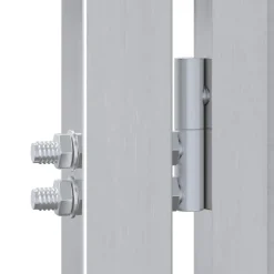 vidaXL Puerta de jardín Plateado 85 x 97 cm Acero inoxidable Online