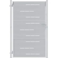 vidaXL Vallas De Jardín-Puerta de jardín Plateado 85 x 120 cm Acero inoxidable