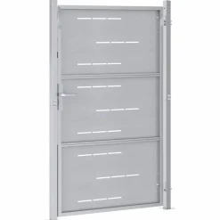 vidaXL Vallas De Jardín-Puerta de jardín Plateado 85 x 120 cm Acero inoxidable