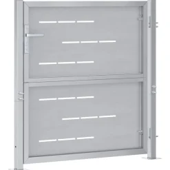 vidaXL Puerta de jardín Plateado 85 x 97 cm Acero inoxidable Best