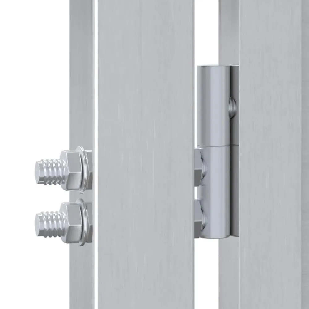vidaXL Puerta de jardín Plateado 85 x 97 cm Acero inoxidable Best