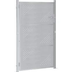 vidaXL Vallas De Jardín-Puerta de jardín Plateado 85 x 120 cm Acero inoxidable