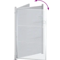 vidaXL Vallas De Jardín-Puerta de jardín Plateado 85 x 120 cm Acero inoxidable