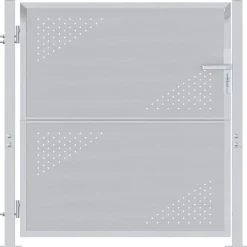 vidaXL Vallas De Jardín-Puerta de jardín Plateado 85 x 97 cm Acero inoxidable