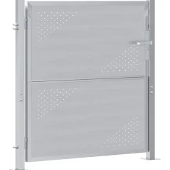 vidaXL Vallas De Jardín-Puerta de jardín Plateado 85 x 97 cm Acero inoxidable