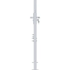 vidaXL Vallas De Jardín-Puerta de jardín Plateado 85 x 97 cm Acero inoxidable