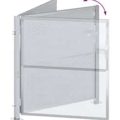 vidaXL Vallas De Jardín-Puerta de jardín Plateado 85 x 97 cm Acero inoxidable
