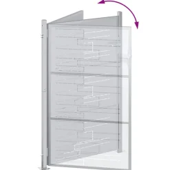 vidaXL Puerta de jardín Plateado 85 x 144 cm Acero inoxidable Hot