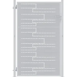 vidaXL Vallas De Jardín-Puerta de jardín Plateado 85 x 120 cm Acero inoxidable