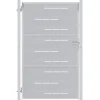 vidaXL Vallas De Jardín-Puerta de jardín Plateado 85 x 144 cm Acero inoxidable
