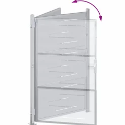 vidaXL Vallas De Jardín-Puerta de jardín Plateado 85 x 144 cm Acero inoxidable